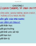 Bài giảng Nhà nước và pháp luật - Chương 1