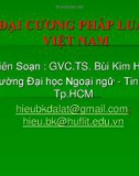 Bài giảng Đại cương pháp luật Việt Nam: Bài 1 – TS. Bùi Kim Hiếu