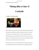 Giáo trình quản trị khách sạn, nhà hàng - Những điều cơ bản về Cocktails