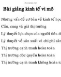 Bài giảng Kinh tế vi mô (7 chương)