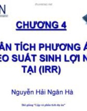 Bài giảng Lập và phân tích dự án: Chương 4 - Nguyễn Hải Ngân Hà