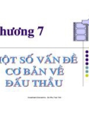 Một số vấn đề cơ bản về đấu thầu