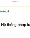 Giáo Án Pháp luật đại cương - Chương 4: Hệ thống pháp luật