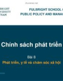 Bài giảng Chính sách phát triển - Bài 8: Phát triển, y tế và chăm sóc xã hội