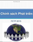 Bài giảng Chính sách Phát triển - Châu Văn Thành