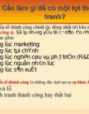 Cần làm gì để có một lợi thế cạnh tranh?