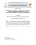 Vận dụng lý thuyết hệ thống trong xây dựng chính sách đánh giá năng lực hoạt động của tổ chức thông tin khoa học và công nghệ ở Việt Nam