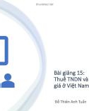 Bài giảng Kinh tế học khu vực công: Bài 15 - Đỗ Thiên Anh Tuấn