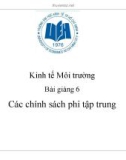 Bài giảng Kinh tế Môi trường: Bài giảng 6