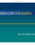 Bài giảng Phân cấp tài khóa - Nguyễn Hồng Thắng, UEH