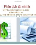 Bài giảng Phân tích tài chính: Bài 1 - Công cụ, thị trường và tổ chức tài chính