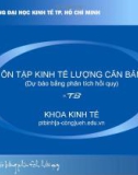 Ôn tập kinh tế lượng căn bản - Đại học kinh tế TP Hồ Chí Minh