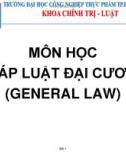 Bài giảng Pháp luật đại cương (General law) - Bài 1: Những vấn đề cơ bản về nhà nước