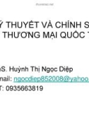 Bài giảng Lý thuyết và chính sách thương mại quốc tế - ThS. Huỳnh Thị Ngọc Diệp