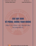 các quy định về phòng, chống tham nhũng phục vụ công tác thanh tra ngành nội vụ: phần 1