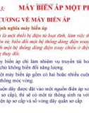 Chương 3: Máy biến áp một pha