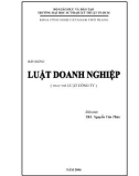 Bài giảng Luật doanh nghiệp - ThS. Nguyễn Văn Thức