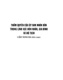 Lĩnh vực hôn nhân, gia đình và hộ tịch - Thẩm quyền của Ủy ban nhân dân: Phần 1