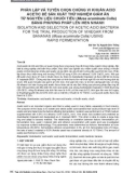 Phân lập và tuyển chọn chủng vi khuẩn acid acetic để sản xuất thử nghiệm giấm ăn từ nguyên liệu chuối tiêu (Musa acuminata Colla) bằng phương pháp lên men nhanh