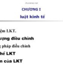 Bài giảng Luật kinh tế: Chương 1 - Luật kinh tế