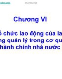 Chương VI Tổ chức lao động của lao động quản lý trong cơ quan hành chính nhà nước