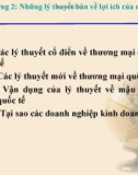 Những lý thuyết bàn về lợi ích của ngoại thương