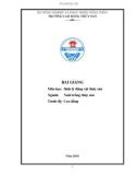 Bài giảng Sinh lý động vật thủy sản (Ngành Nuôi trồng thủy sản - Trình độ Cao đẳng) - CĐ Thủy Sản