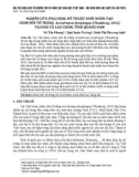 Nghiên cứu ứng dụng kỹ thuật nuôi nhân tạo chim yến tổ trắng Aerodramus fuciphagus (Thunberg, 1812) tại đảo Cù Lao Chàm, tỉnh Quảng Nam