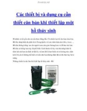 Các thiết bị và dụng cụ cần thiết căn bản khi thiết lập một hồ thủy sinh