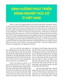 Định hướng phát triển nông nghiệp hữu cơ ở Việt Nam