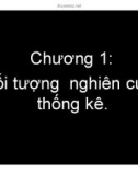 Bài giảng Lý thuyết thống kê - Chương 1: Đối tượng nghiên cứu thống kê