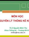 Bài giảng Nguyên lý thống kê kinh tế: Chương 3 - Th.S Nguyễn Minh Thu