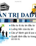 Bài giảng Quản trị dự án đầu tư