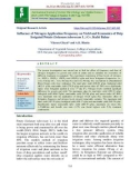 Influence of nitrogen application frequency on yield and economics of drip irrigated potato (Solanum tuberosum L.) Cv. Kufri Bahar