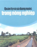 Tài nguyên nước - Quản lý và sử dụng nước trong nông nghiệp