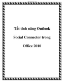 Tắt tính năng Outlook Social Connector trong Office 2010