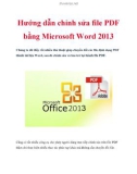 Hướng dẫn chỉnh sửa file PDF bằng Microsoft Word 2013