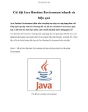 Cài đặt Java Runtime Environment nhanh và hiệu quả