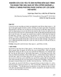 Nghiên cứu các yếu tố ảnh hưởng đến quá trình thu nhận tinh dầu quả Hồ tiêu (Piper nigrum L.) trích ly bằng phương pháp chưng cất lôi cuốn hơi nước