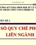 Bài giảng Một số quy chế phối hợp liên ngành