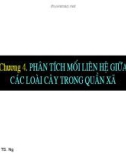 Phân tích môi liên hệ giữa loài xây trong quần xã