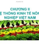 Bài giảng Chương 2: Hệ thống kinh tế nông nghiệp Việt Nam