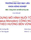 XÂY DỰNG MÔ HÌNH NUÔI TÔM SÚ (Penaeus Monodon) CÔNG NGHIỆP THEO HƯỚNG BỀN VỮNG