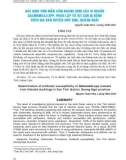 Xác định tính mẫn cảm kháng sinh của vi khuẩn Salmonella spp. phân lập từ vịt con bị bệnh trên địa bàn huyện Sơn Tịnh, quảng Ngãi