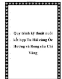 Quy trình kỹ thuât nuôi kết hợp Tu Hài cùng Ốc Hương và Rong câu Chỉ Vàng