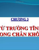 Bài giảng Chương 3: Từ trường tĩnh trong chân không