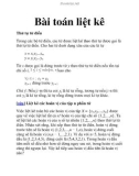 Bài toán liệt kê