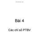 Bài 4: Các chỉ số PTBV