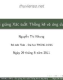 Bài giảng Xác suất thống kê và ứng dụng: Chương 11 - Nguyễn Thị Nhung