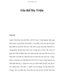 Gia thế Họ Triệu